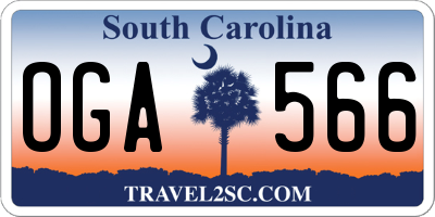 SC license plate OGA566