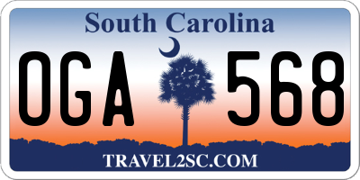 SC license plate OGA568