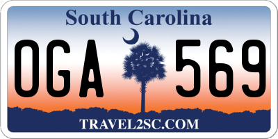 SC license plate OGA569