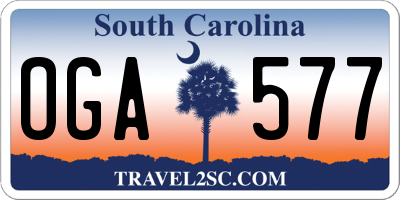 SC license plate OGA577