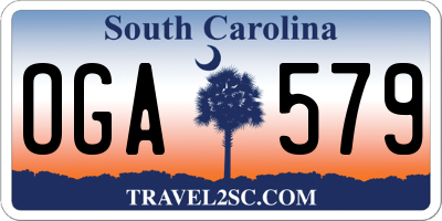 SC license plate OGA579