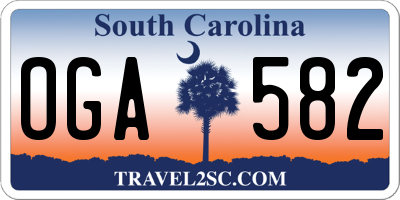 SC license plate OGA582