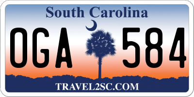 SC license plate OGA584