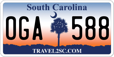 SC license plate OGA588