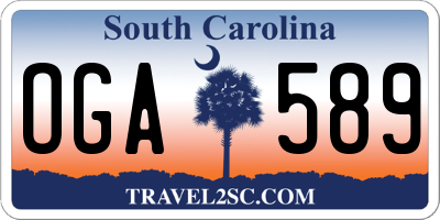 SC license plate OGA589