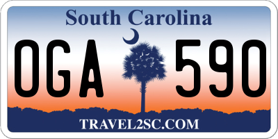 SC license plate OGA590