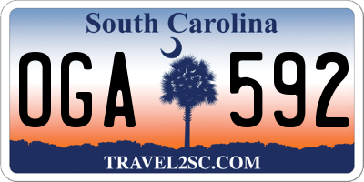 SC license plate OGA592