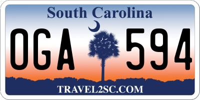 SC license plate OGA594