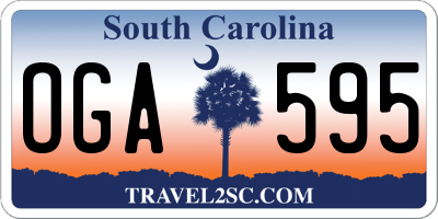 SC license plate OGA595
