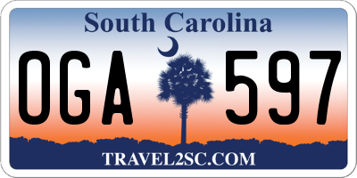 SC license plate OGA597