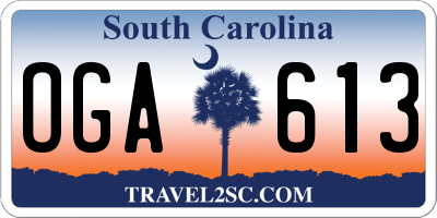 SC license plate OGA613