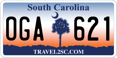 SC license plate OGA621