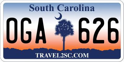 SC license plate OGA626