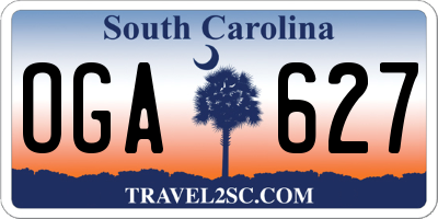 SC license plate OGA627