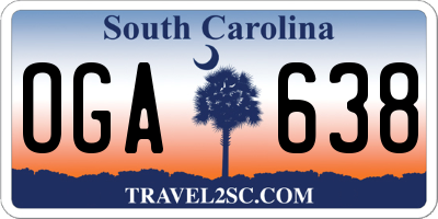 SC license plate OGA638