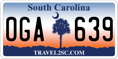 SC license plate OGA639