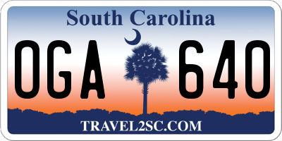 SC license plate OGA640