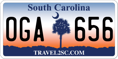 SC license plate OGA656