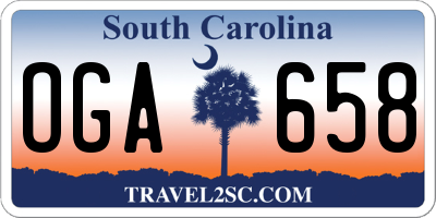SC license plate OGA658