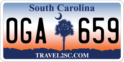SC license plate OGA659