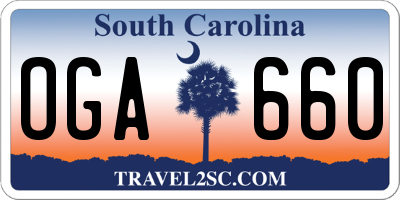 SC license plate OGA660