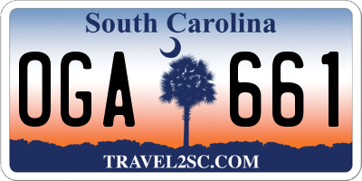 SC license plate OGA661