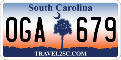 SC license plate OGA679