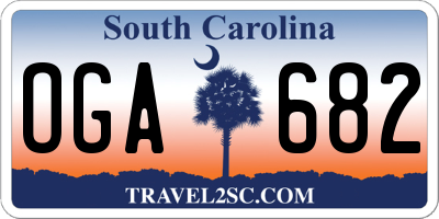 SC license plate OGA682