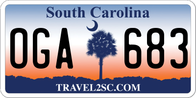 SC license plate OGA683