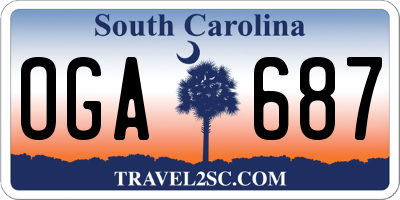 SC license plate OGA687