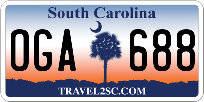 SC license plate OGA688