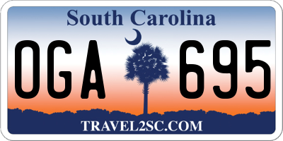 SC license plate OGA695