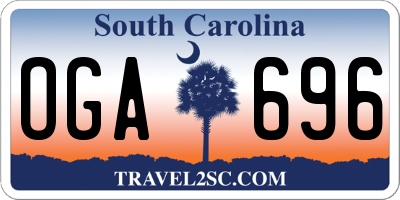 SC license plate OGA696