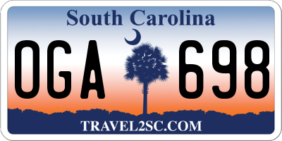 SC license plate OGA698
