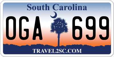 SC license plate OGA699