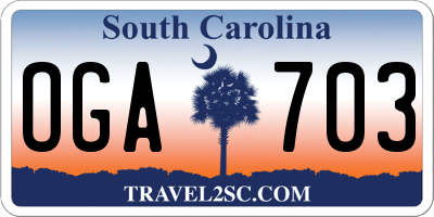 SC license plate OGA703