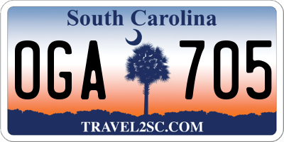 SC license plate OGA705