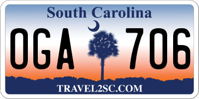 SC license plate OGA706