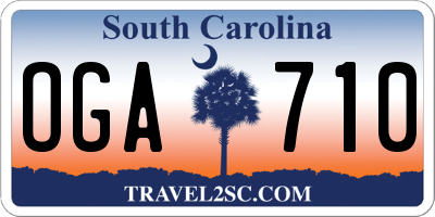 SC license plate OGA710