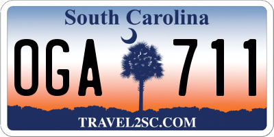 SC license plate OGA711