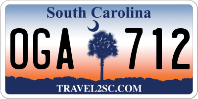 SC license plate OGA712