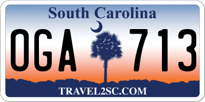 SC license plate OGA713