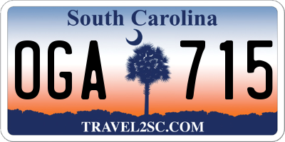 SC license plate OGA715