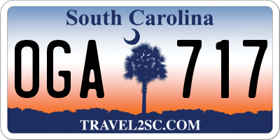 SC license plate OGA717