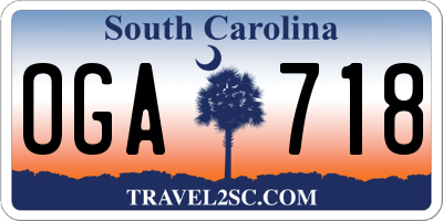 SC license plate OGA718