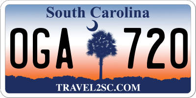 SC license plate OGA720