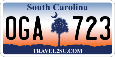SC license plate OGA723