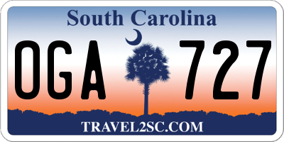 SC license plate OGA727