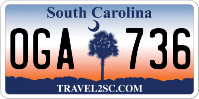 SC license plate OGA736