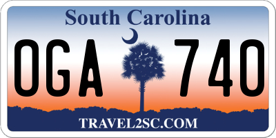 SC license plate OGA740